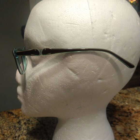 Candies C Kris Brn Eyeglasses Frames Brown Blue Square Full Rim 49-16-140 &Case - Picture 6 of 9